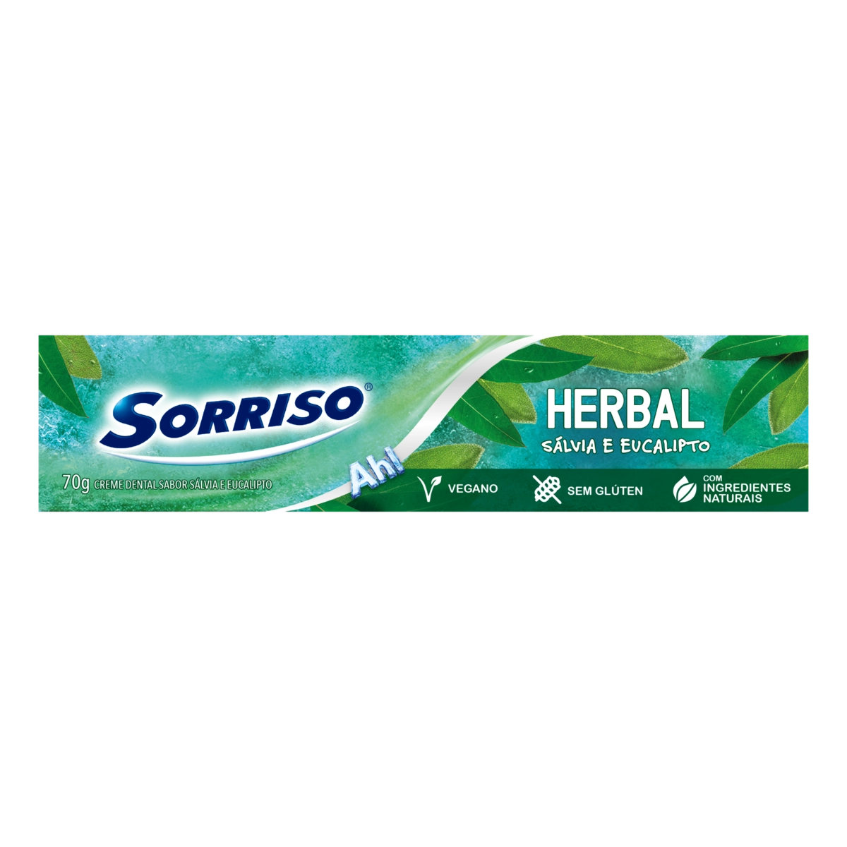 Creme Dental Sálvia E Eucalipto Sorriso Herbal Caixa 70g