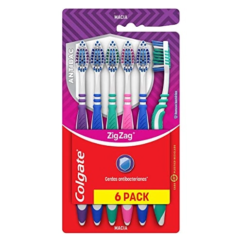 Escova Dental Macia Colgate Zig Zag Antibac 6 Unidades