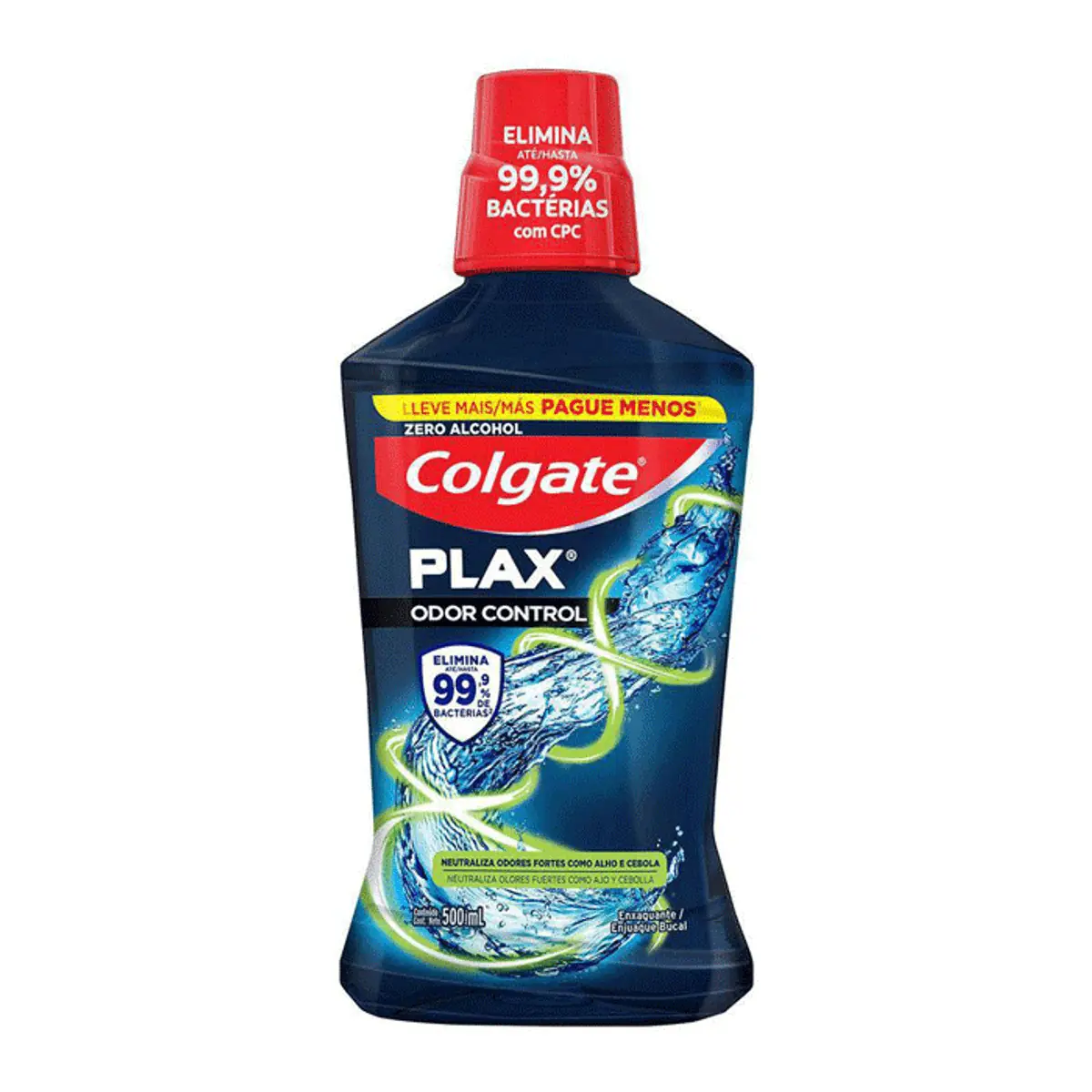 Enxaguante Bucal Zero álcool Colgate Plax Odor Control Frasco 500ml