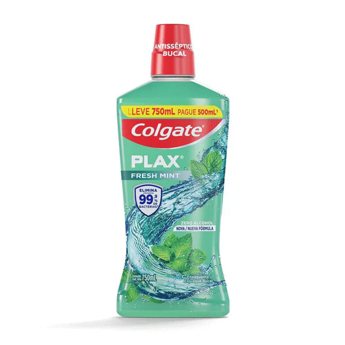 Enxaguante Bucal sem Álcool Colgate Plax Fresh Mint 750ml