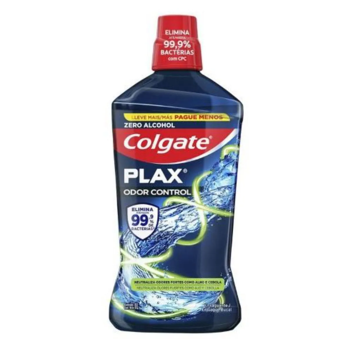Enxaguante Bucal Zero álcool Colgate Plax Odor Control Frasco 1000ml