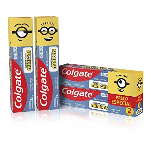 Pack Gel Dental Infantil Tutti Frutti Minions Colgate Caixa 2 Unidades 60g Cada