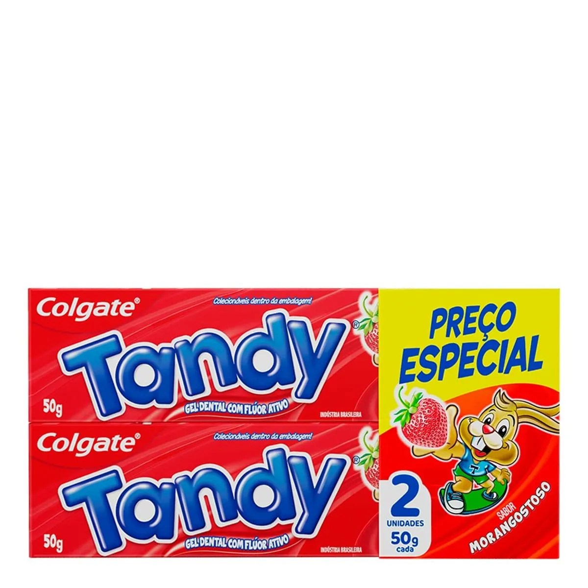 Kit Gel Dental Infantil Tandy Morango 2 Unidades de 50g Cada