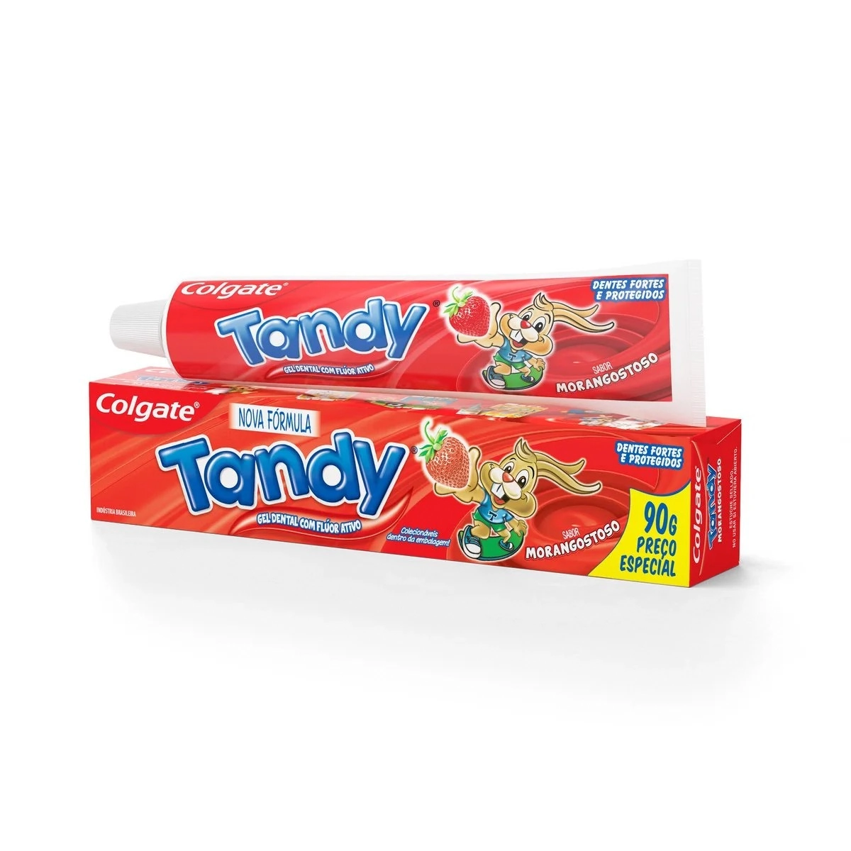 Gel Dental Infantil Com Flúor Morangostoso Colgate Tandy Caixa 90g