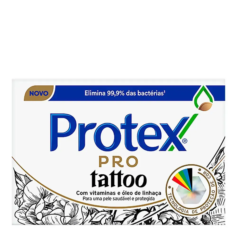 Sabonete Barra Antibacteriano Protex Pro Tattoo Caixa 80g