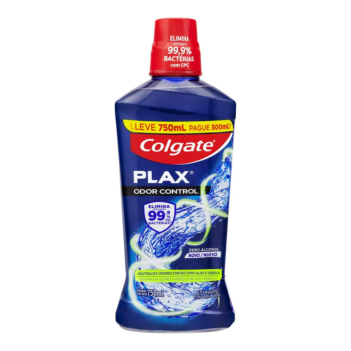 Enxaguante Bucal sem Álcool Colgate Plax Odor Control 750ml
