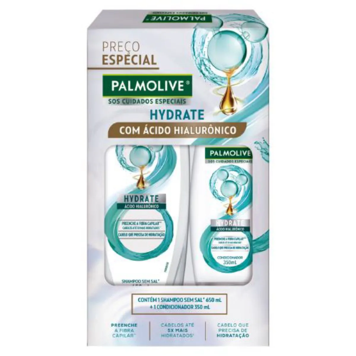 Kit Shampoo e Condicionador Palmolive SOS Cuidados Especiais Hydrate