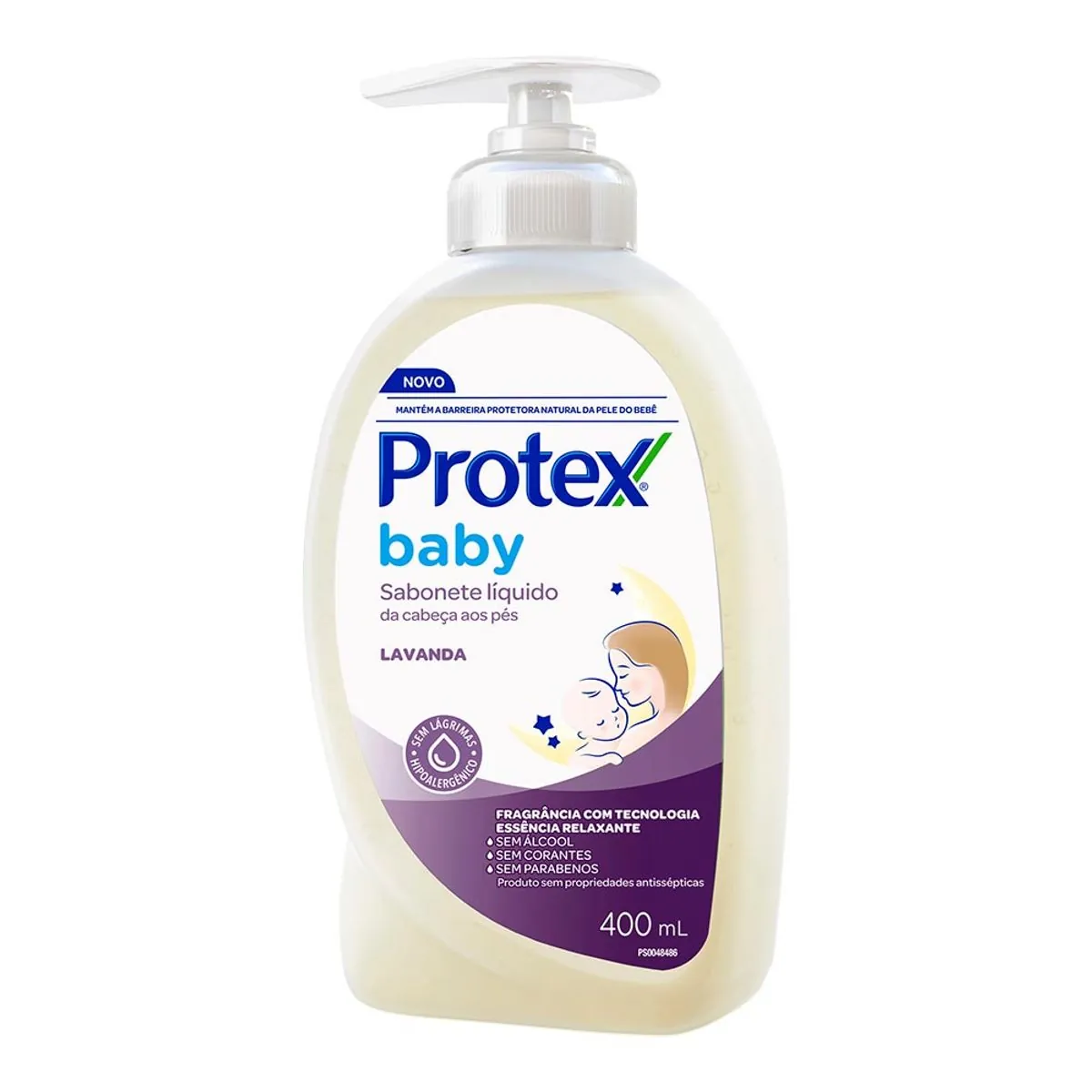 Sabonete Líquido Da Cabeça Aos Pés Lavanda Protex Baby Frasco 400ml