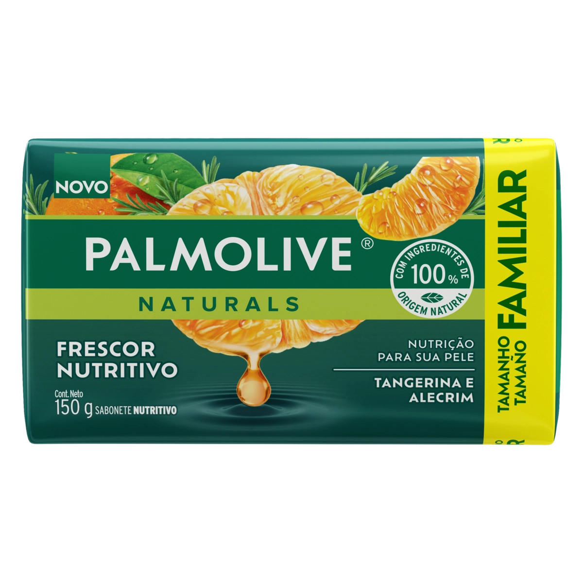Sabonete Barra Frescor Nutritivo Tangerina E Alecrim Palmolive Naturals Envoltório 150g Tamanho Fami
