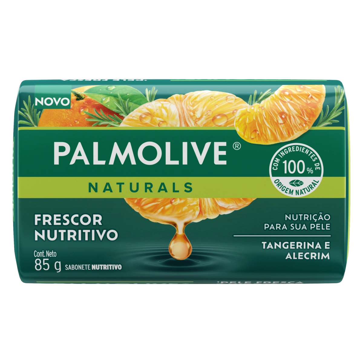 Sabonete Barra Frescor Nutritivo Tangerina E Alecrim Palmolive Naturals Envoltório 85g