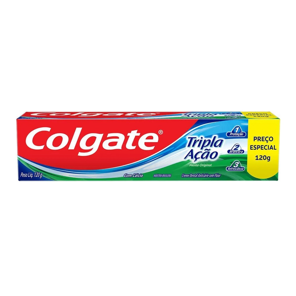 Creme Dental Menta Original Colgate Tripla Ação Caixa 120g