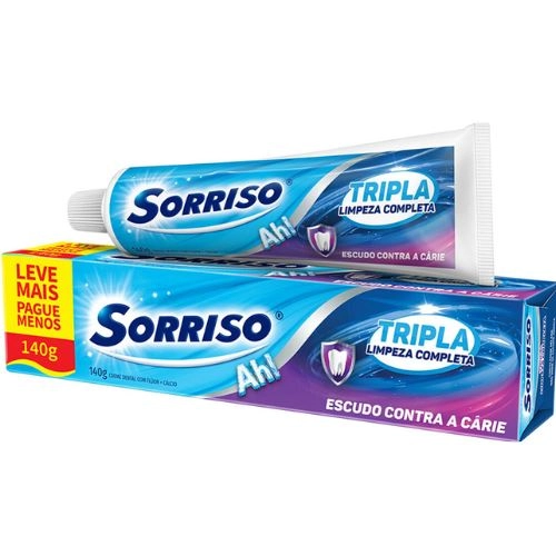 Creme Dental Sorriso Tripla Limpeza Completa Caixa 140g Leve Mais Pague Menos
