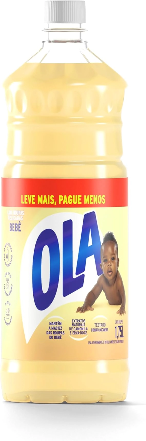 Lava Roupas Líquido Bebê Ola Frasco 1,75l Leve Mais Pague Menos