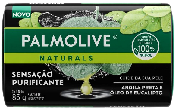 Sabonete Barra Sensação Purificante Argila Preta E óleo De Eucalipto Palmolive Naturals Envoltório 8