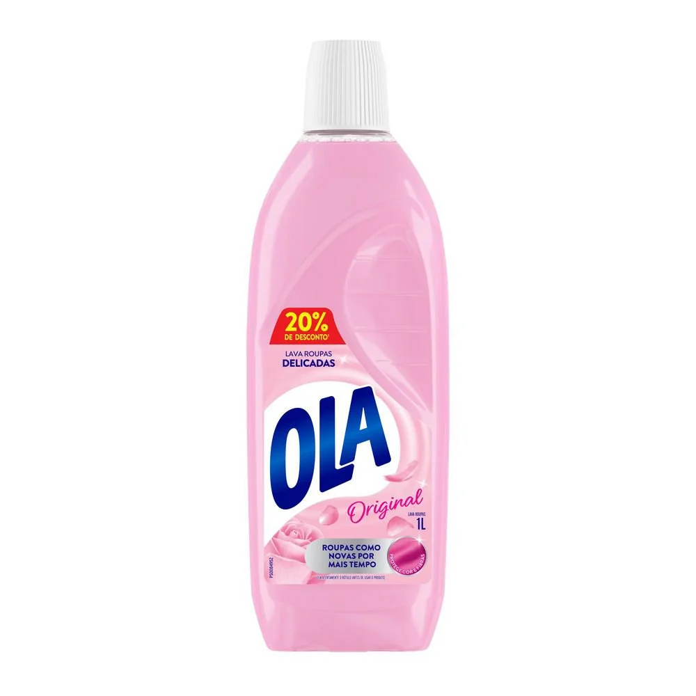 Lava Roupas Líquido Original Ola Frasco 1l Grátis 20 De Desconto
