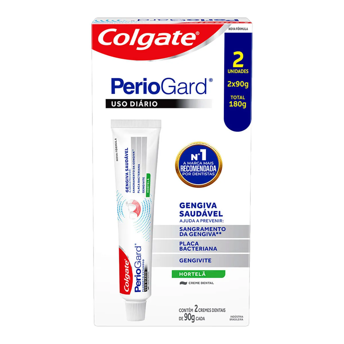 Kit 2 Pasta de Dente Hortelã Colgate PerioGard 90g Cada