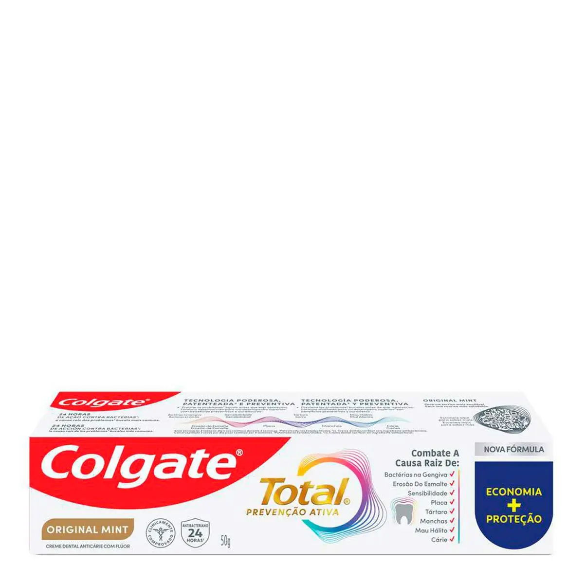 Creme Dental Original Mint Colgate Total Prevenção Ativa 50g
