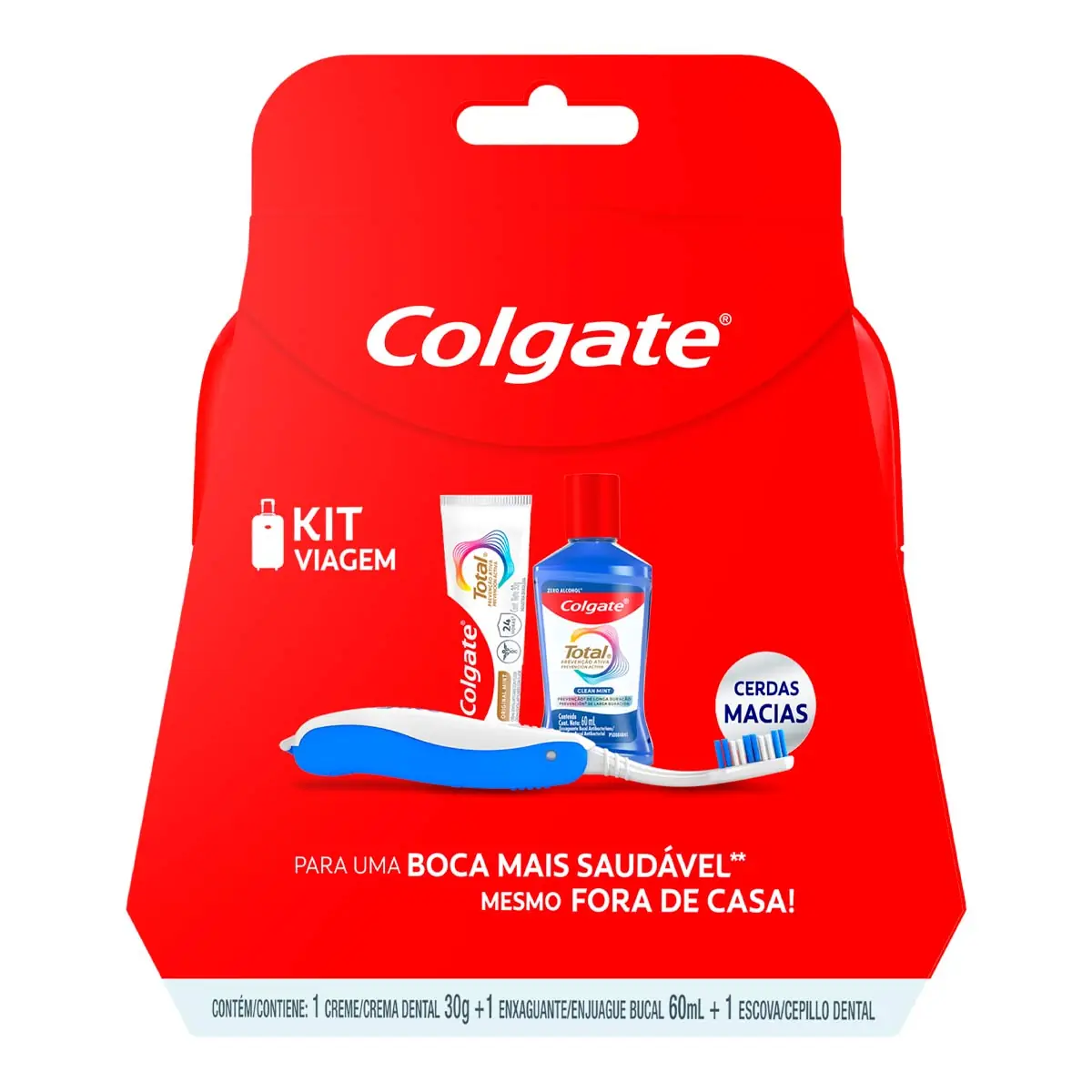 Kit Viagem Colgate Esc/ Cr Dent/enxaguante 90g