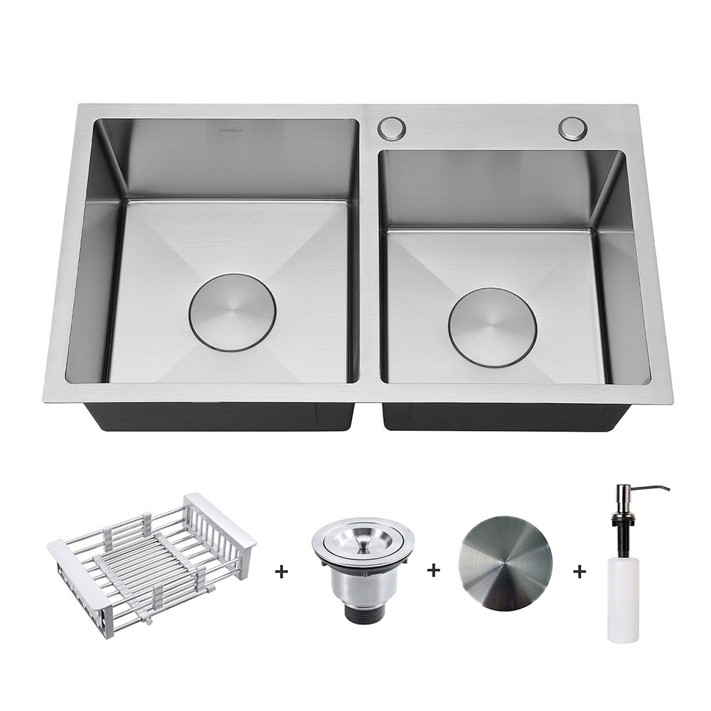 Kit Cuba Dupla Gourmet Com Acessórios Solo201-di Dosador E Válvulas E Escorredor E Tampas Decorativas Arell
