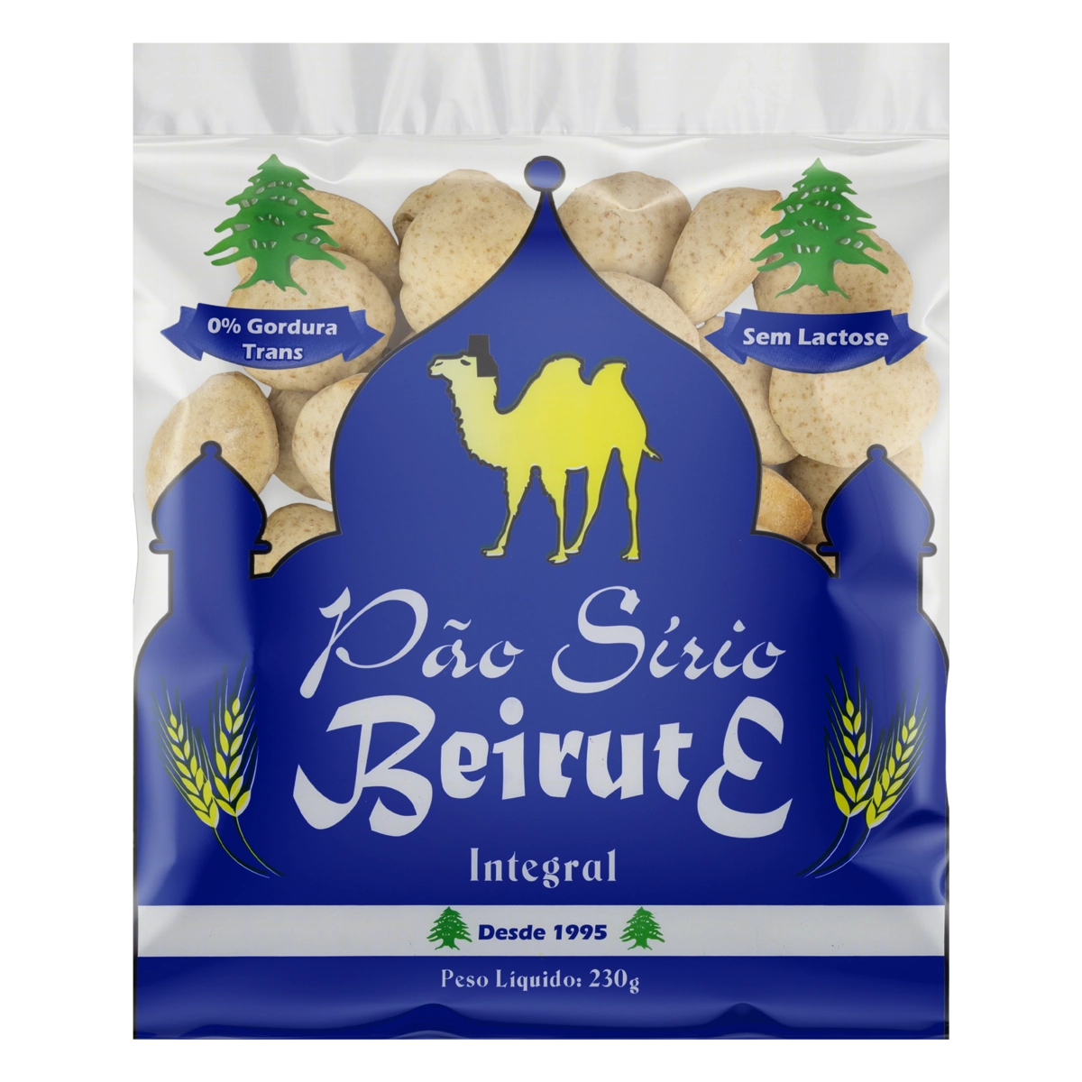 Pão Sírio Integral Zero Lactose Beirute Pacote 230g