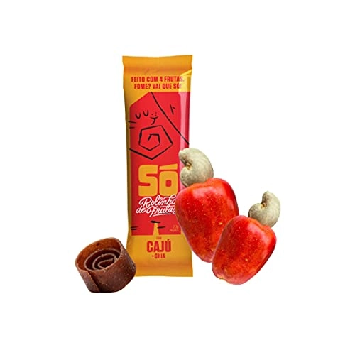 Rolinho de Frutas Vegano Caju e Chia Só Snacks 20g