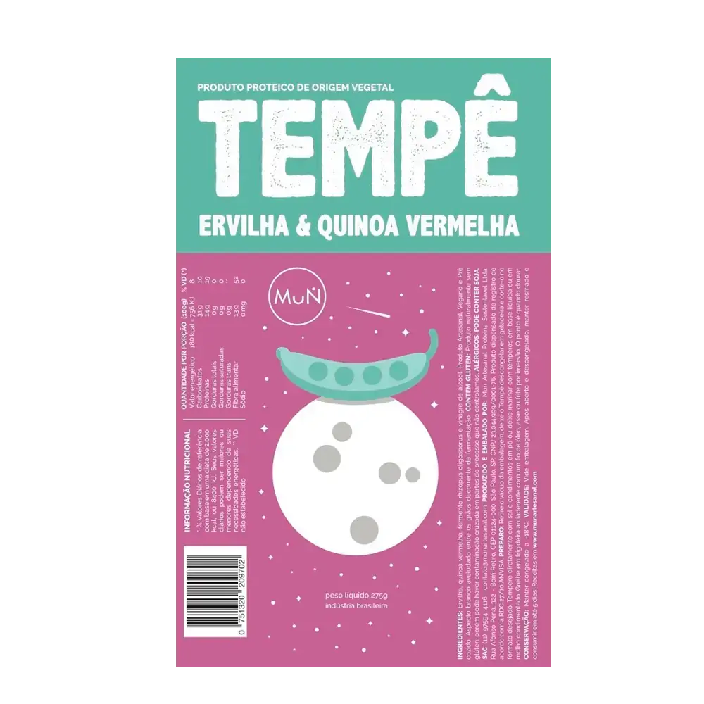 Tempê de Ervilha e Quinoa Vermelha Mun Artesanal 275g