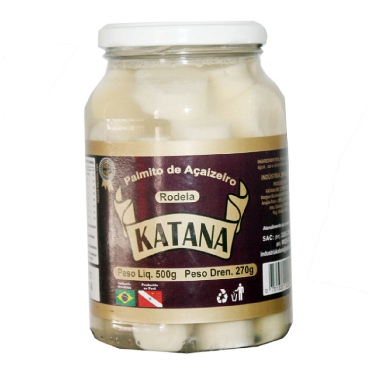 Palmito Katana Acaizeiro Rodela 500g