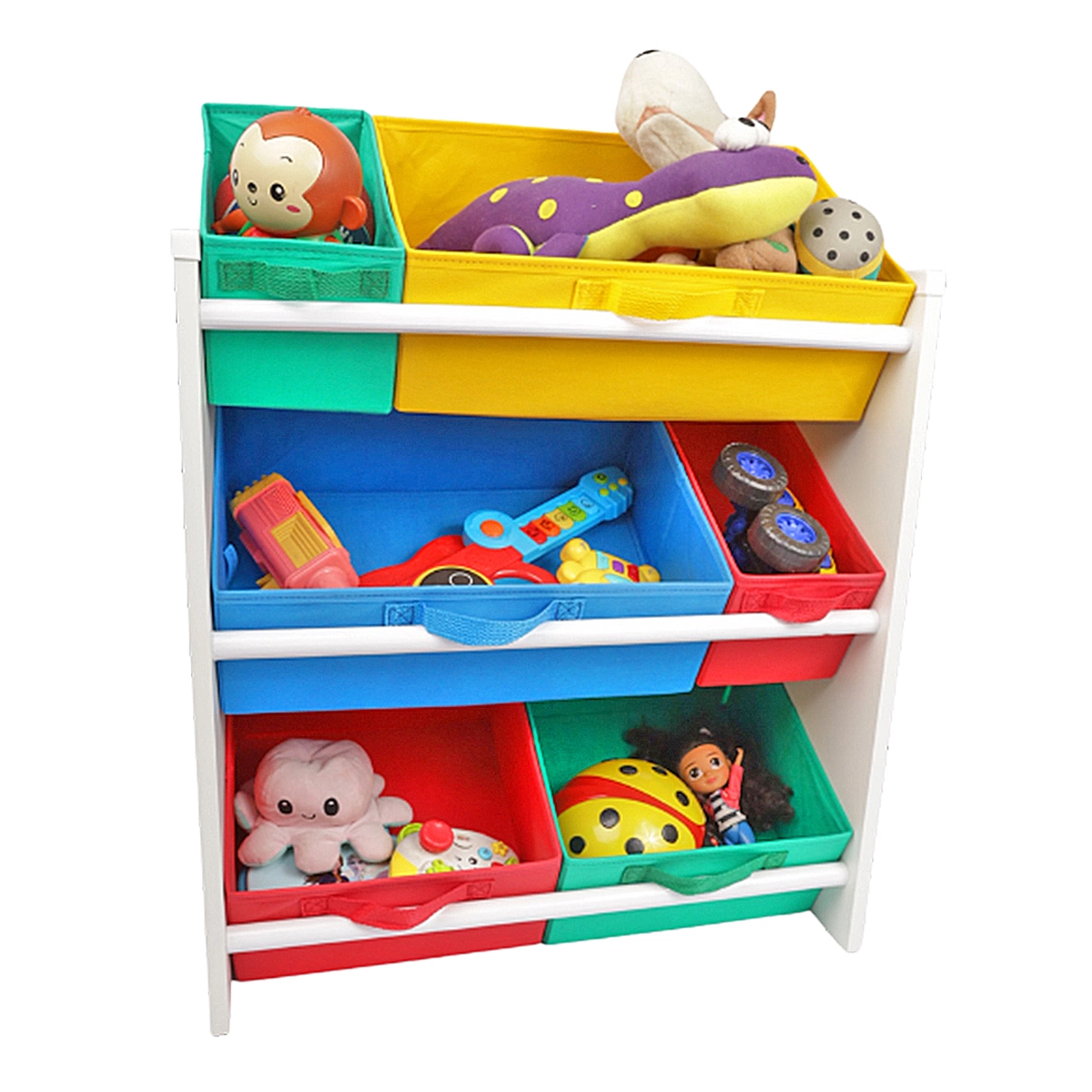 Organizador De Brinquedos Infantil Médio Multicolor