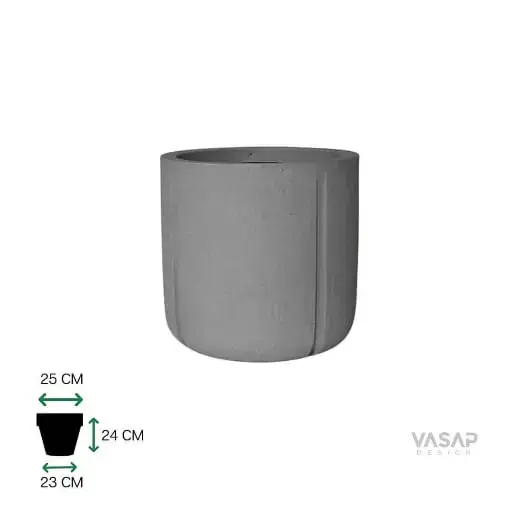 Vaso Karaja 24 Cinza Claro 6797 Vasart