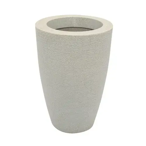 Vaso Cone Grafiato 45 Branco Marmore 5342 Vasart