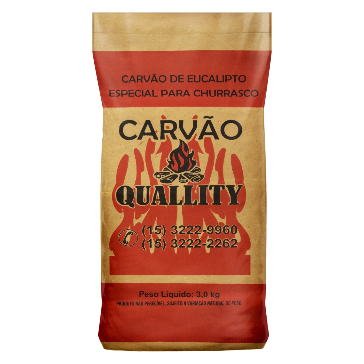 Carvão Eucalipto Para Churrasco Quallity Pacote 3kg