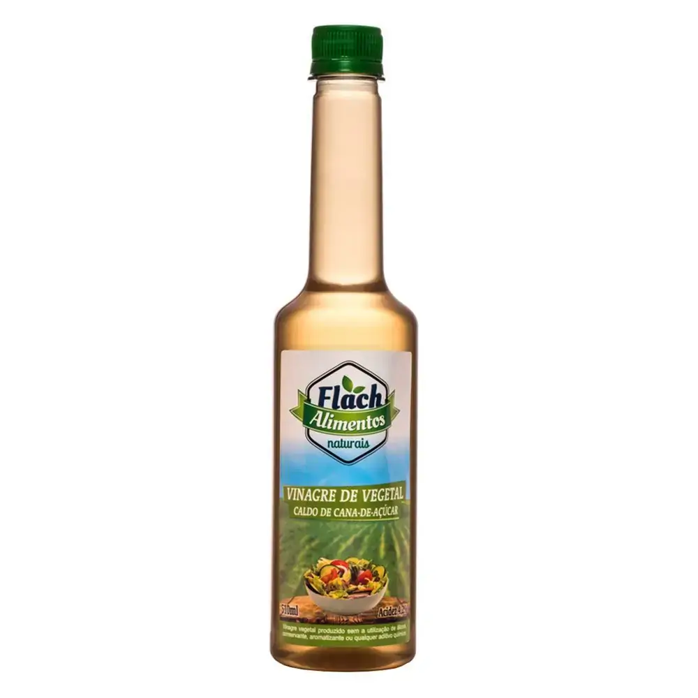 Vinagre De Vegetal Caldo De Cana 510ml Flach Alimentos Naturais