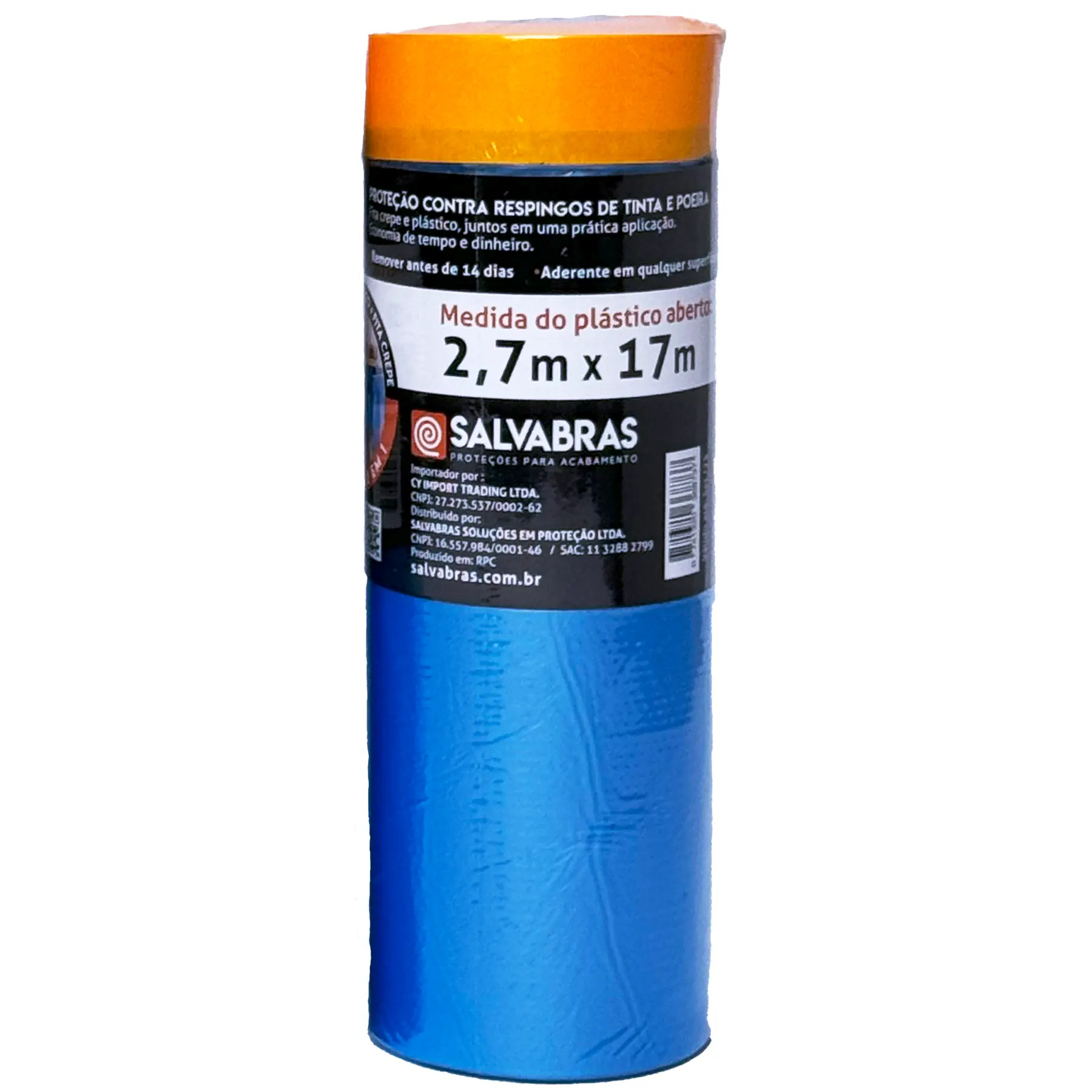 Protetor de Piso para Pintura e Construção 2,7x17m Azul Salvabras