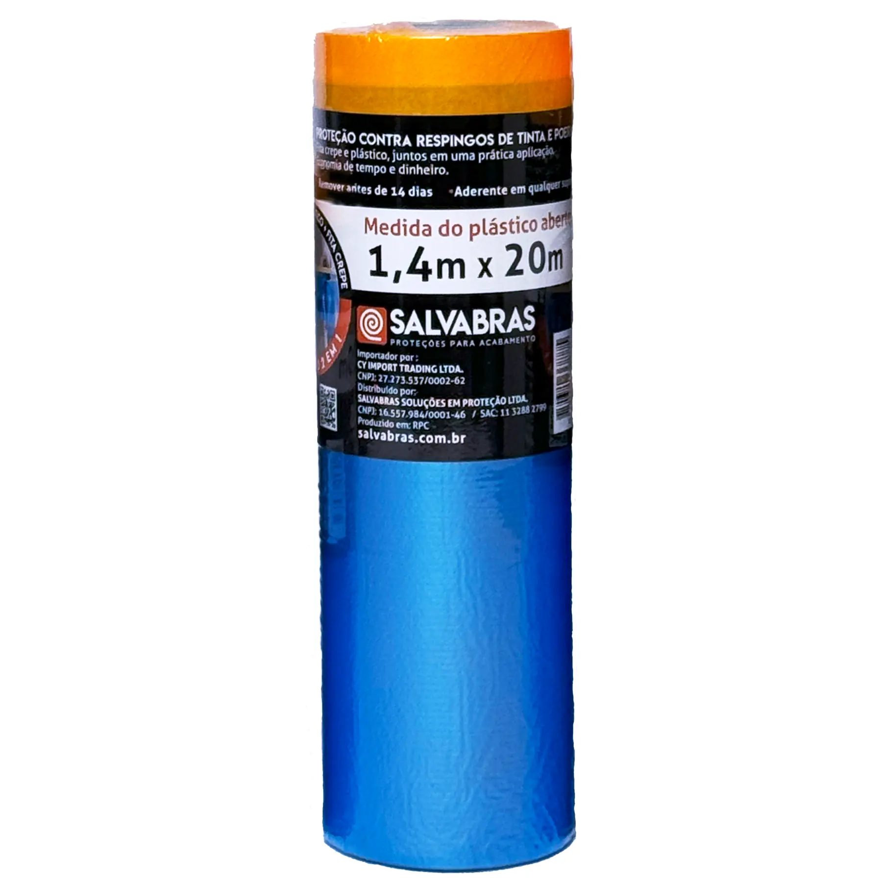 Protetor de Piso para Pintura e Construção 1,4x20m Azul Salvabras