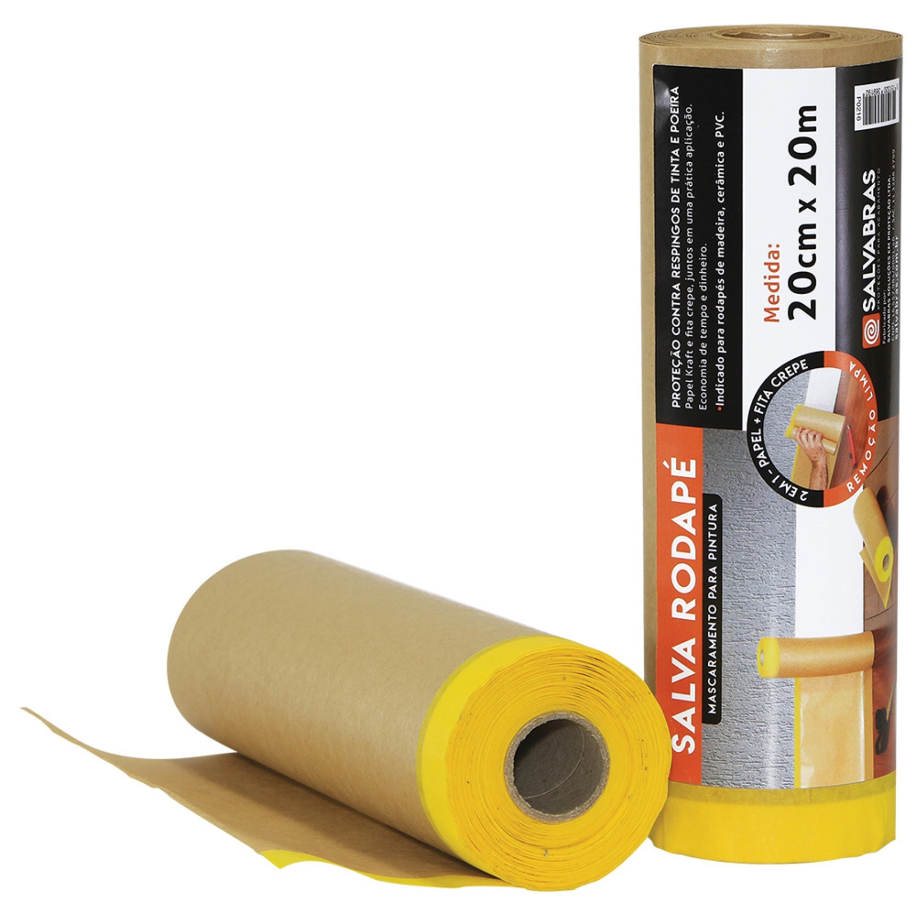 Protetor Salva Rodapé para Pintura 20cm x 20m Salvabras