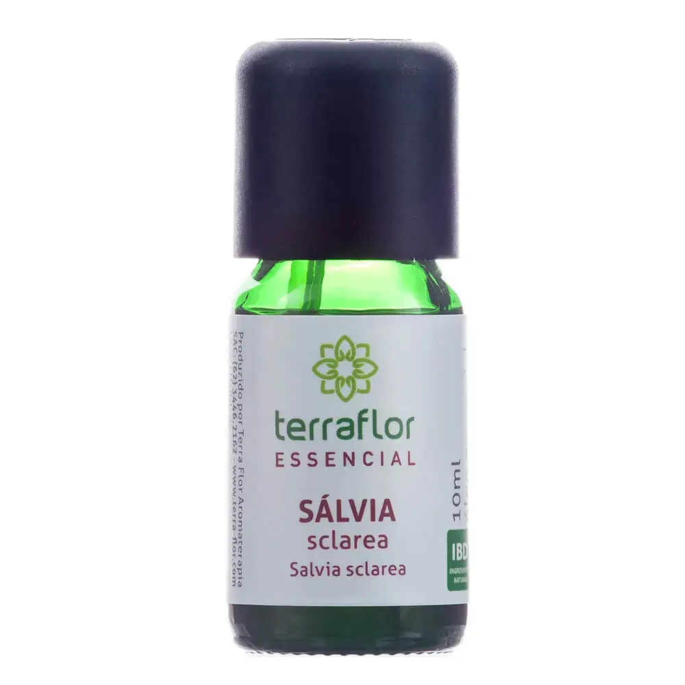 Óleo Essencial Terra Flor de Salvia Sclarea França 10ml