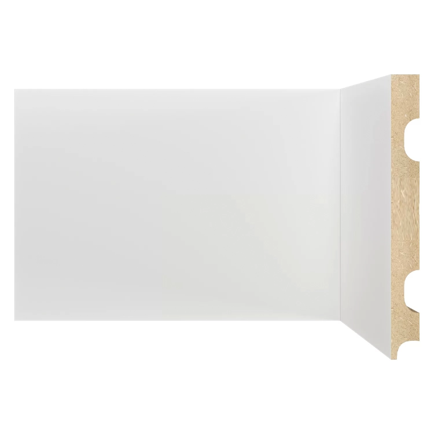 Rodapé De Mdf 15cmx15mmx2,40m Liso 1501 Branco Liso