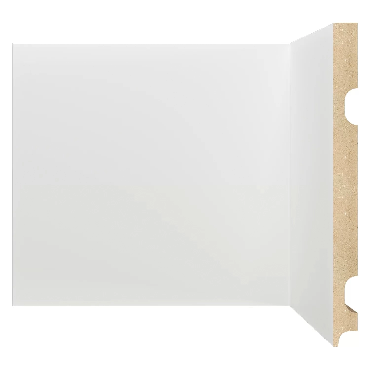 Rodapé De Mdf 20cmx15mmx2,40m Com Liso 2001 Branco Liso