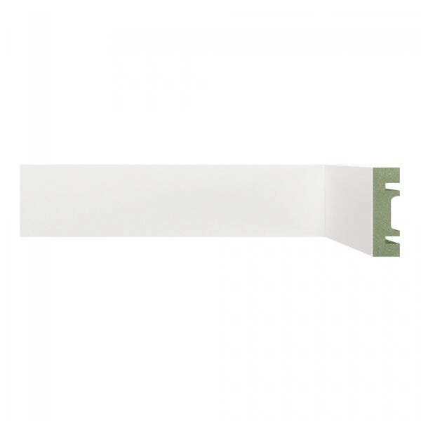 Rodapé De Mdf Liso De 5cm X 2,40m Rende 2,4 Metros Moldufama 501 Branco