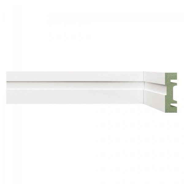 Rodapé De Mdf Frisado De 5cmx2,40m Rende 2,4m 502  Branco