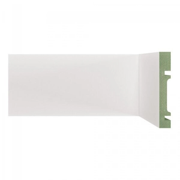 Rodapé De Mdf Frisado De 10cmx2,40m Rende 2,4 Metros 1002 Branco