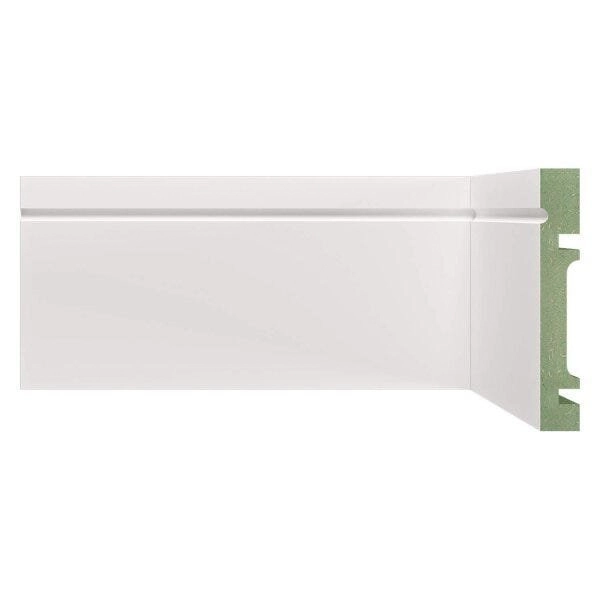 Rodapé De Mdf Frisado De 10cmx2,40m Rende 2,4 Metros 1003 Branco