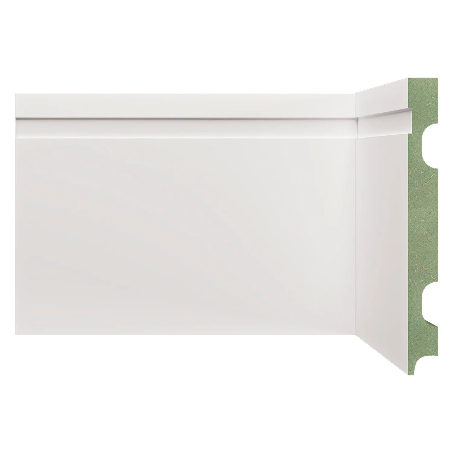 Rodapé De Mdf Frisado De 15cm X 2,40 Rende 2,4 Metros Moldufama 1502 Branco