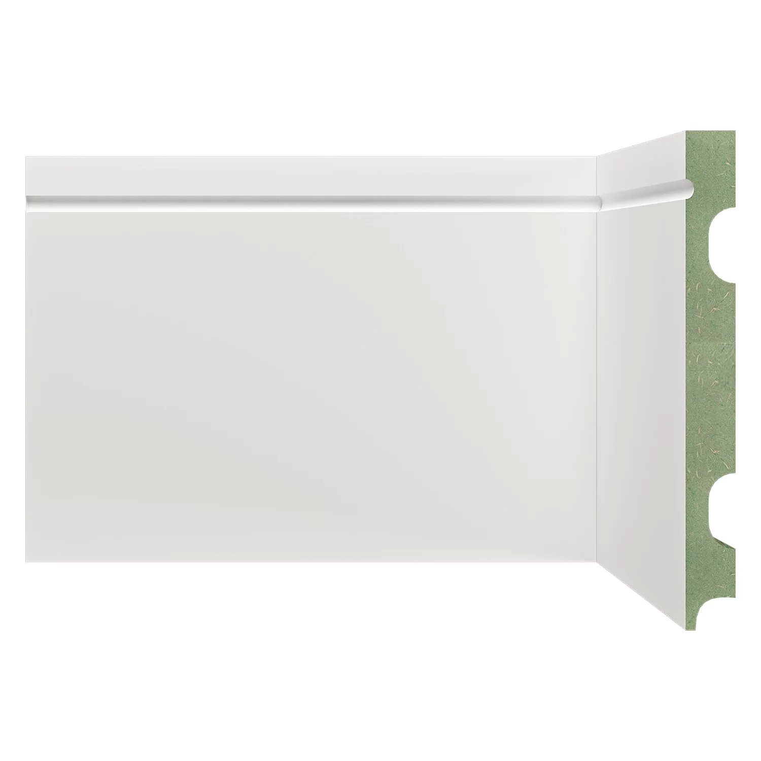 Rodapé De Mdf Frisado De 15cmx2,40 Rende 2,4m 1503  Branco