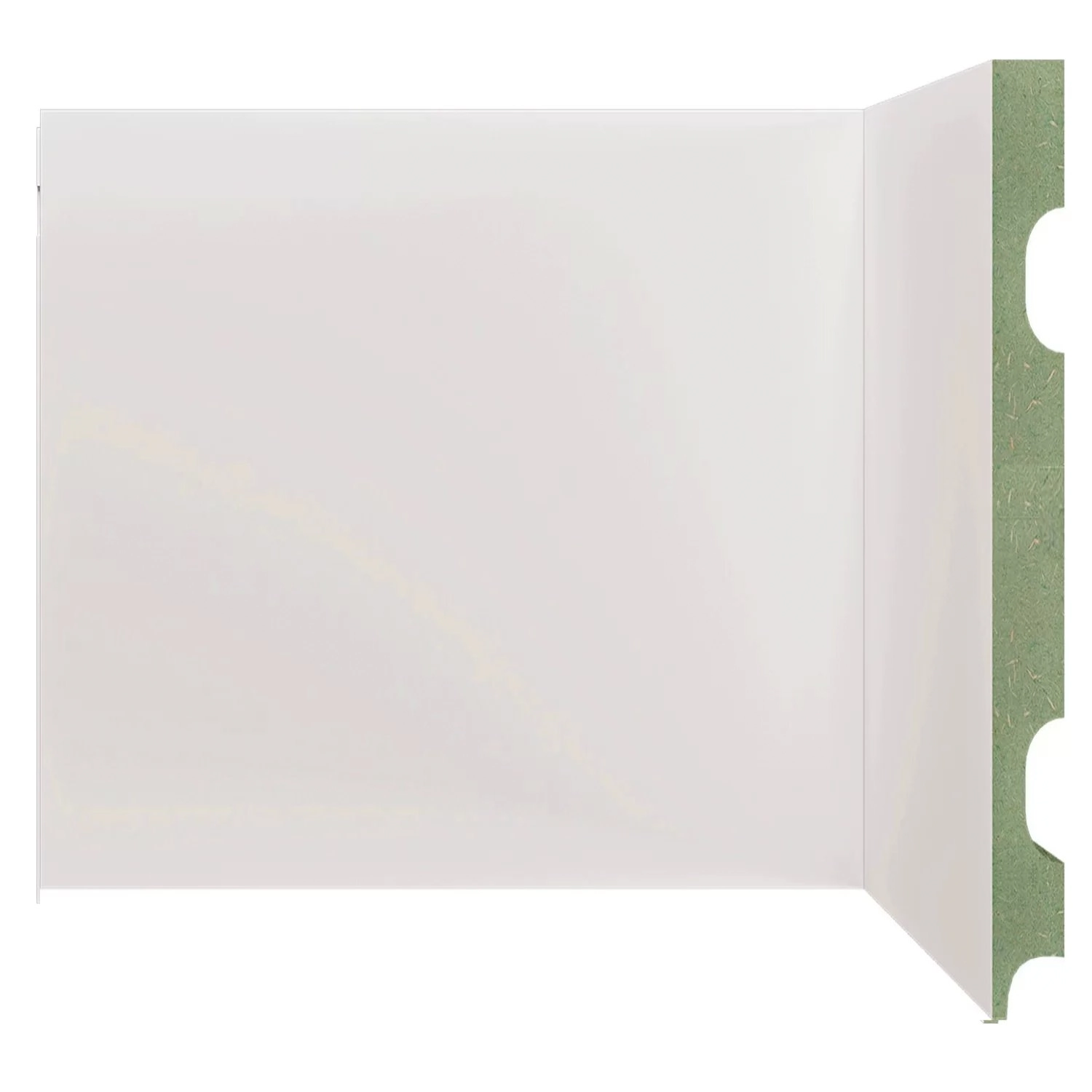 Rodape De Mdf Liso 20cm X 2,40m Rende 2,4 Metros Moldufama 2001 Branco