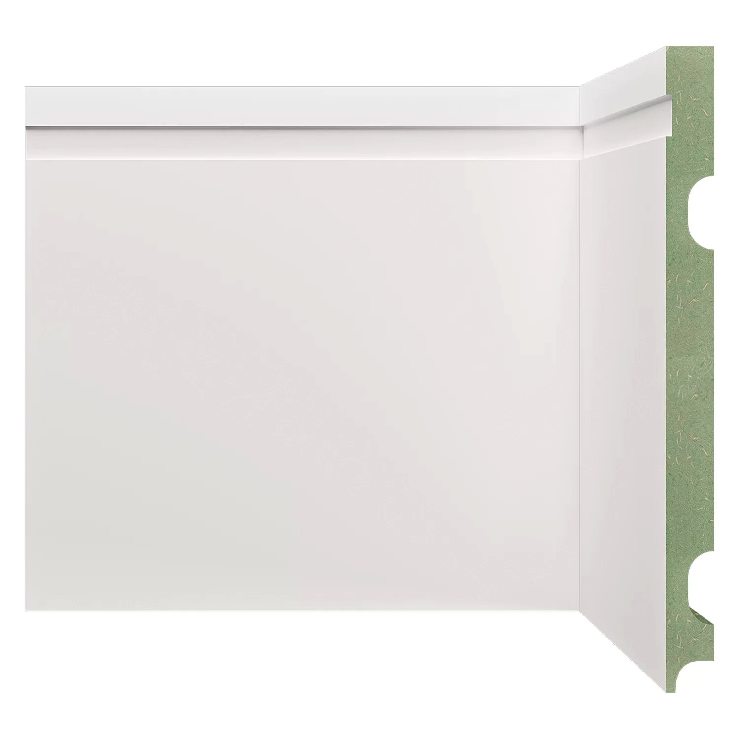 Rodapé De Mdf Frisado De 20cmx2,40m Rende 2,4m 2002  Branco