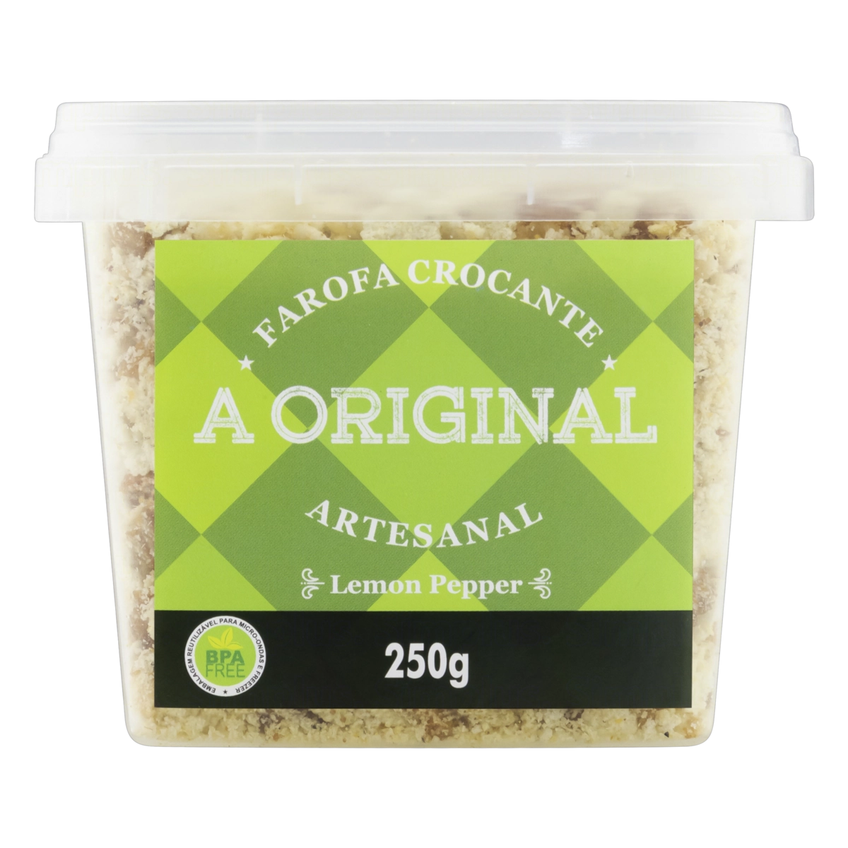 Farofa De Soja Crocante Lemon Pepper A Original Pote 250g