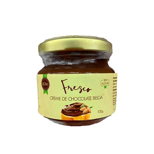Creme De Chocolate Belga Sem Acucar Fresco 100g