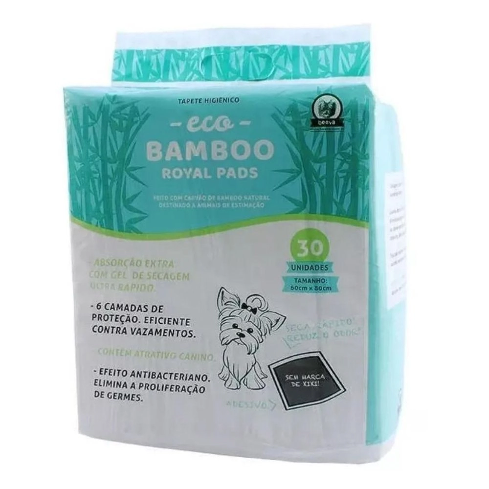 Tapete Higiã Nico Eco Bamboo Beeva 60x80 Cm 30 Unidades