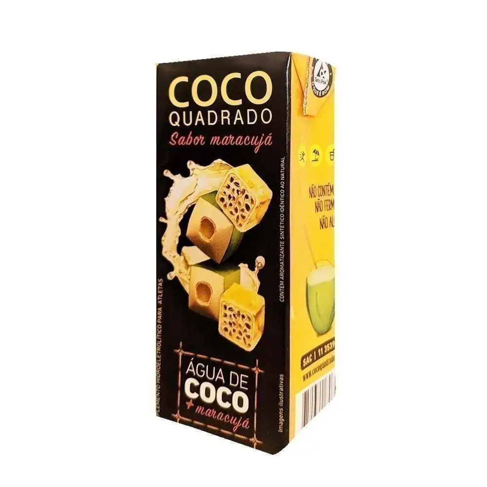Água  de Coco Quadrado Com Maracujá 200ml